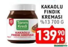TARIM KREDİ KAKAOLU FINDIK KREMASI 700 G fiyat ve kampanya bilgisi